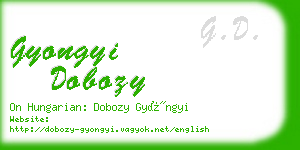 gyongyi dobozy business card